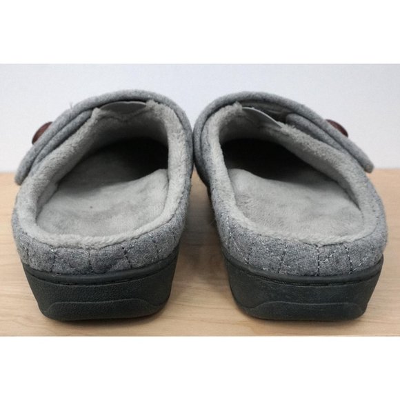 VIONIC Carlin Quilted Orthotic Arch Support Gray Slippers Size 6 - Picture 6 of 9